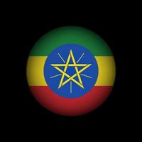 país etiopía. bandera de etiopía. ilustración vectorial vector