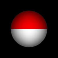 Country Indonesia. Indonesia flag. Vector illustration.