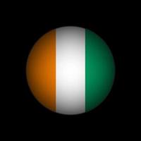 Country Ivory Coast. Ivory Coast flag. Vector illustration.