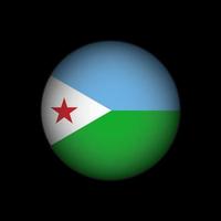 Country Djibouti. Djibouti flag. Vector illustration.