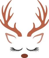 Cute deer color vector illustration