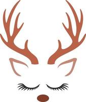 Cute deer color vector illustration