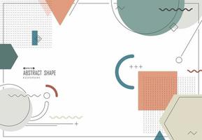 Abstract memphis design of pastel geometric element color decorative background. illustration vector eps10