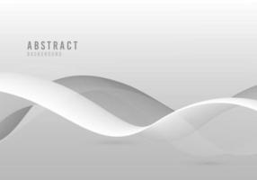 Abstract gradient white and gray wavy pattern decorative artwork. vector