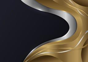 Abstract luxury template design artwork of gold and silver style template. vector