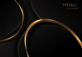 Abstract luxury golden template design of geometric 3D artwork decorative. vector