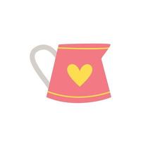 Vector illustration of cute watering can isolated on white background.