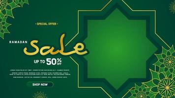 Ramadan sale template banner vector