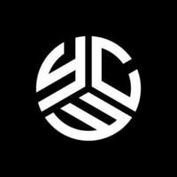 diseño de logotipo de letra ycw sobre fondo negro. ycw creative iniciales carta logo concepto. diseño de letras ycw. vector