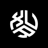 XUR letter logo design on black background. XUR creative initials letter logo concept. XUR letter design. vector