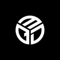 diseño de logotipo de letra mqd sobre fondo negro. concepto de logotipo de letra de iniciales creativas mqd. diseño de letras mqd. vector