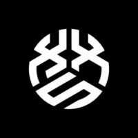 diseño del logotipo de la letra xxs sobre fondo negro. concepto de logotipo de letra de iniciales creativas xxs. diseño de letras xxs. vector