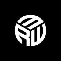 MRW letter logo design on black background. MRW creative initials letter logo concept. MRW letter design. vector