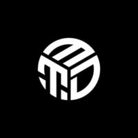 MTD letter logo design on black background. MTD creative initials letter logo concept. MTD letter design. vector