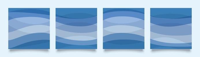 Social media background blue abstract modern vector