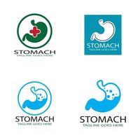 diseños de iconos de cuidado del estómago vector
