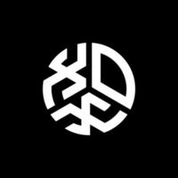 diseño del logotipo de la letra xox sobre fondo negro. concepto de logotipo de letra de iniciales creativas xox. diseño de letras xox. vector