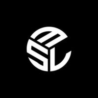 MSL letter logo design on black background. MSL creative initials letter logo concept. MSL letter design. vector