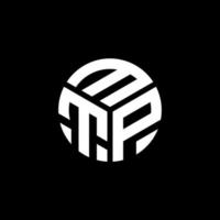 diseño de logotipo de letra mtp sobre fondo negro. concepto de logotipo de letra de iniciales creativas mtp. diseño de letras mtp. vector