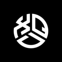 XQD letter logo design on black background. XQD creative initials letter logo concept. XQD letter design. vector