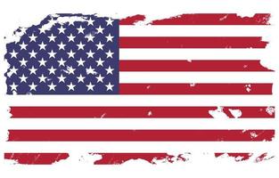 bandera americana angustiada vector