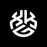 XKG letter logo design on black background. XKG creative initials letter logo concept. XKG letter design. vector