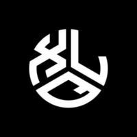 diseño de logotipo de letra xlq sobre fondo negro. xlq concepto creativo del logotipo de la letra de las iniciales. diseño de letras xlq. vector