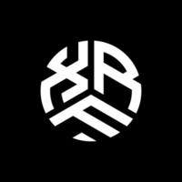 XRF letter logo design on black background. XRF creative initials letter logo concept. XRF letter design. vector