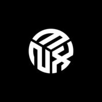 diseño de logotipo de letra webmnx sobre fondo negro. concepto de logotipo de letra de iniciales creativas mnx. diseño de letras mnx. vector
