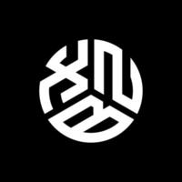 diseño de logotipo de letra xnb sobre fondo negro. concepto de logotipo de letra de iniciales creativas xnb. diseño de letras xnb. vector