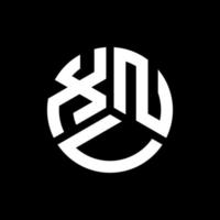 XNV letter logo design on black background. XNV creative initials letter logo concept. XNV letter design. vector