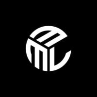 diseño de logotipo de letra mml sobre fondo negro. concepto de logotipo de letra de iniciales creativas mml. diseño de letras mml. vector