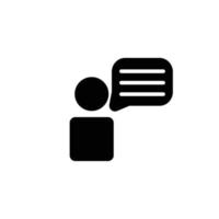 this is a talking person icon vector