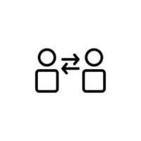 this is the icon of two people communicating vector