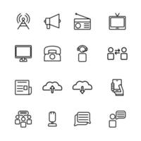 this is a collection of communication icons vector