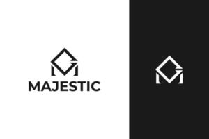 simple minimal modern initial m and c monogram logo design vector