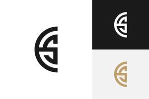 simple minimal modern initial e and s monogram logo design vector