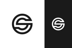 simple minimal modern initial s monogram logo design vector
