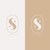 luxury elegant letter s beauty logo design vector