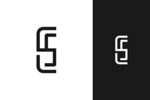 simple minimal modern initial e and s monogram logo design