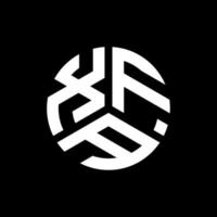 diseño del logotipo de la letra xfa sobre fondo negro. concepto de logotipo de letra de iniciales creativas xfa. diseño de carta xfa. vector