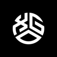 diseño del logotipo de la letra xgo sobre fondo negro. concepto de logotipo de letra de iniciales creativas xgo. diseño de letras xgo. vector