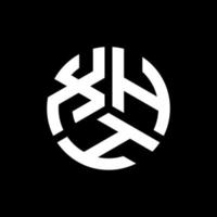diseño del logotipo de la letra xhh sobre fondo negro. concepto de logotipo de letra de iniciales creativas xhh. diseño de letras xhh. vector