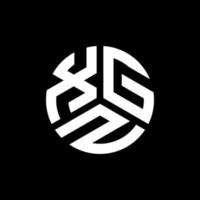 diseño de logotipo de letra xgz sobre fondo negro. concepto de logotipo de letra de iniciales creativas xgz. diseño de letras xgz. vector