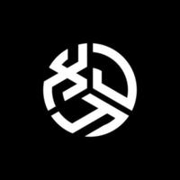 XJY letter logo design on black background. XJY creative initials letter logo concept. XJY letter design. vector