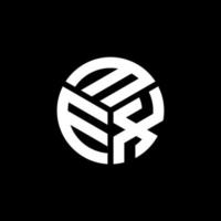 diseño del logotipo de la letra mex sobre fondo negro. concepto de logotipo de letra de iniciales creativas mex. diseño de letras mexicanas. vector