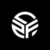 Diseño de logotipo de letra lzf sobre fondo negro. Concepto de logotipo de letra de iniciales creativas lzf. diseño de letras lzf. vector
