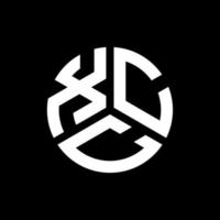 diseño de logotipo de letra xcc sobre fondo negro. concepto de logotipo de letra de iniciales creativas xcc. diseño de letras xcc. vector