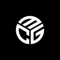 diseño del logotipo de la letra mcg sobre fondo negro. concepto de logotipo de letra de iniciales creativas mcg. diseño de letras mcg. vector