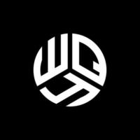 WQY letter logo design on black background. WQY creative initials letter logo concept. WQY letter design. vector